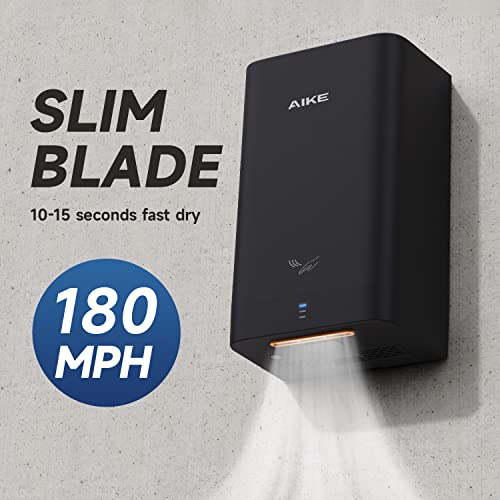 AIKE ADA Compliant Hand Dryer Surface Mount Hard Wired Design, 110V Black Model AK2822 - Image 3
