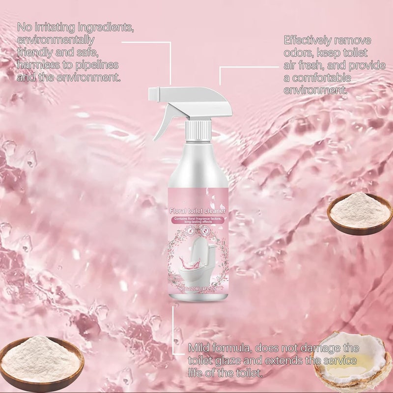 Toilet Cleaner Spray and Bathroom Descaler Foam for Heavy Limescale and Stain Removal, Multi-Surface Deep Cleaning for Tiles, Sinks, and Faucets with Long-Lasting Floral Fragrance - Image 3