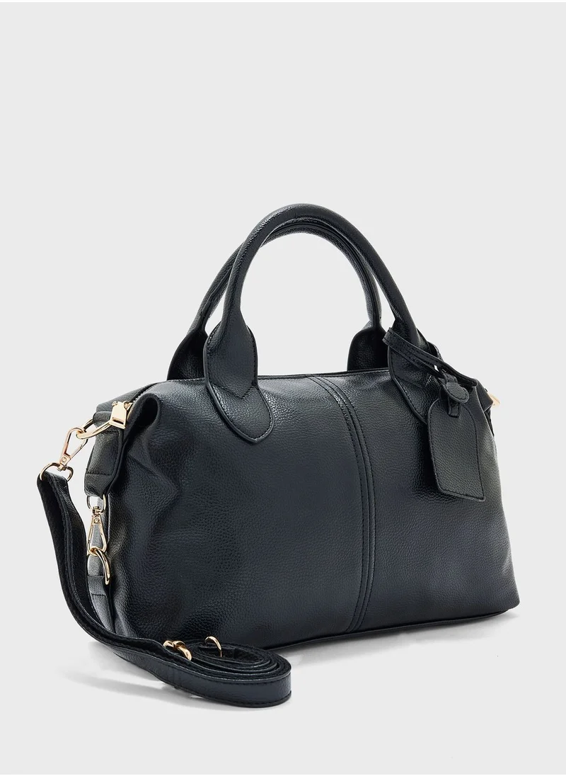 ELLA Mild Grain Satchel Bag
