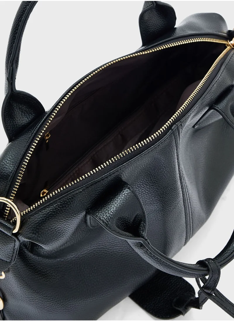 ELLA Mild Grain Satchel Bag