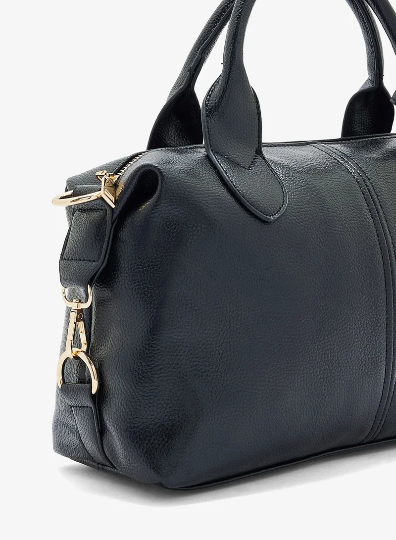 Ella Black Mild Grain Shoulder Bag for Women | Best Price UAE