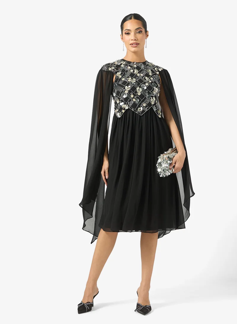 فروك اند فرل Mesh Detailed Embellished Dress