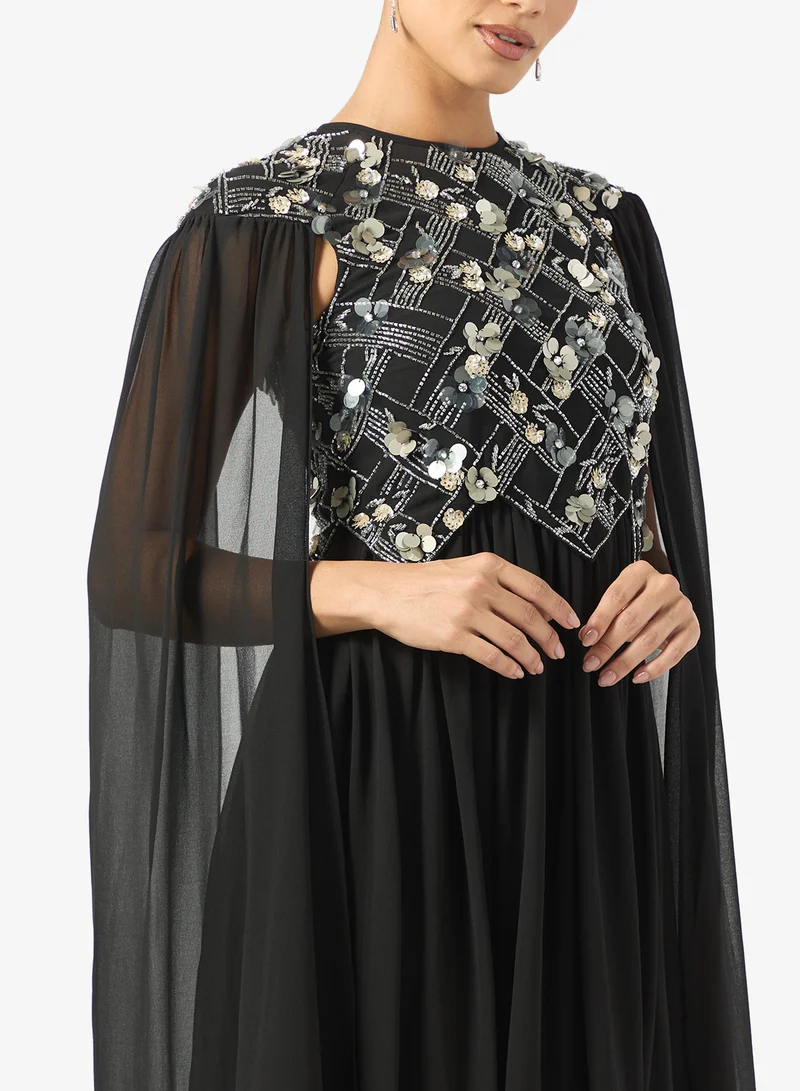 فروك اند فرل Mesh Detailed Embellished Dress