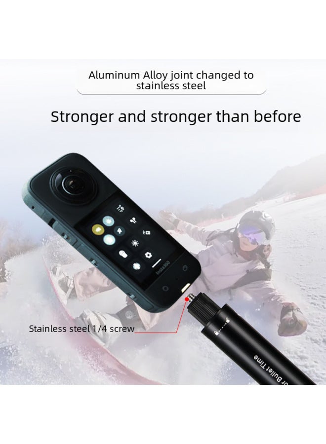 Insta360x2/3 Invisible Rod Rotating Handle Tripod Carbon Fiber Scene Camera Selfie Stick Digital Computer Camera Selfie Stick-Color:ROTARY HANDLE (YZ175D)  - Image 4