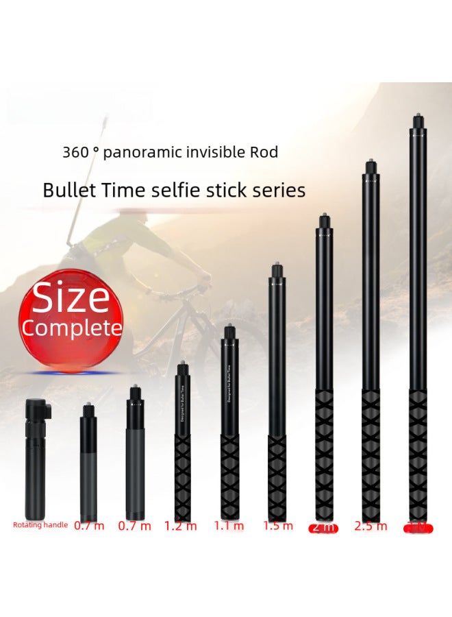 Insta360x2/3 Invisible Rod Rotating Handle Tripod Carbon Fiber Scene Camera Selfie Stick Digital Computer Camera Selfie Stick-Color:ROTARY HANDLE (YZ175D)  - Image 5