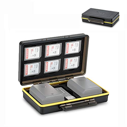 JJC Camera Battery Case Organizer Holder Fits for Canon LPE6 LPE8 LPE12 LPE17 NB13L Nikon ENEL15 ENEL14 Fujifilm NPW126 NPW126S NP95 Sony NPFZ100 NPFW50 NPBX1 Olympus BLS5 BLN1 - Image 1