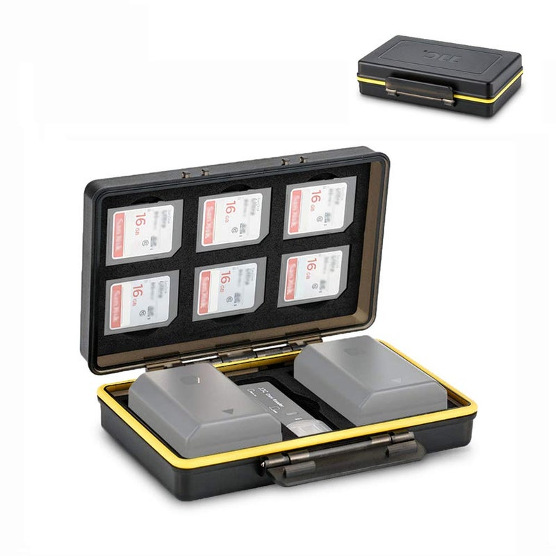 JJC Camera Battery Case Organizer Holder Fits for Canon LPE6 LPE8 LPE12 LPE17 NB13L Nikon ENEL15 ENEL14 Fujifilm NPW126 NPW126S NP95 Sony NPFZ100 NPFW50 NPBX1 Olympus BLS5 BLN1 - Image 2