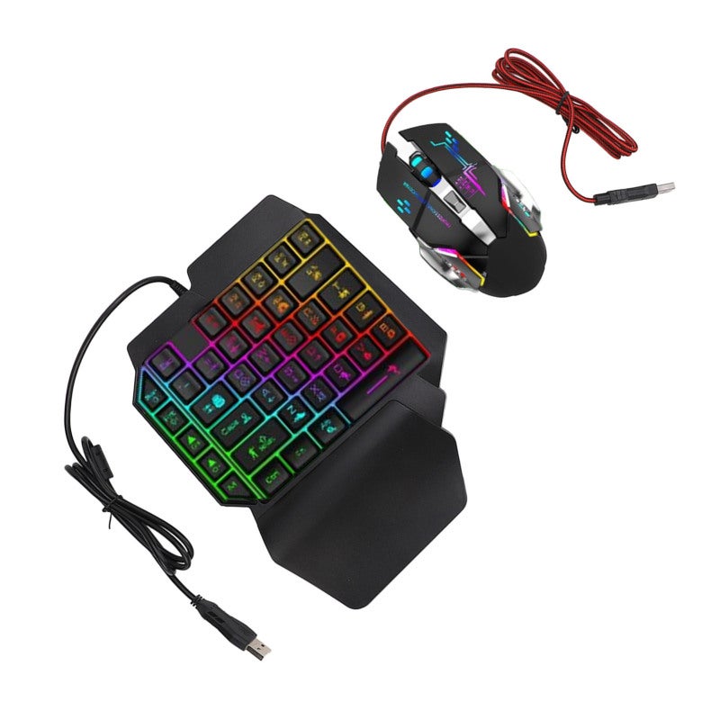 Gamwing Single Hand Gaming Keyboard Mouse Converter Combo with Adjustable Phone Stand - No Delay Mobile Game Keyboard and Mouse Adapter for Immersive Mobile Gaming - Image 3