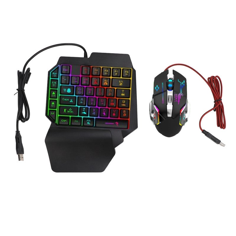 Gamwing Single Hand Gaming Keyboard Mouse Converter Combo with Adjustable Phone Stand - No Delay Mobile Game Keyboard and Mouse Adapter for Immersive Mobile Gaming - Image 2