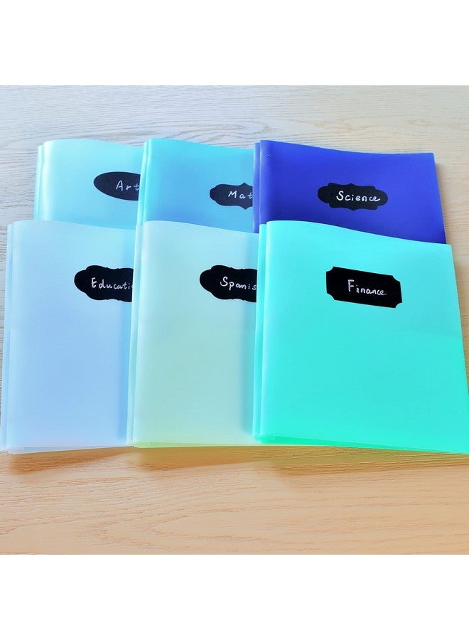 Youngever 6 Pack Heavy Duty Plastic Two Pocket Folders With 3 Prongs Metal Prongs Fastener Heavy Duty Plastic 2 Pocket Folder In 6 Coastal Colors - Image 3