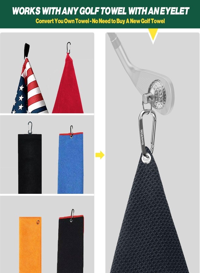 Handy Picks Magnetic Golf Towel Clip – Patented Mini Golf Ball Design – Convert Any Golf Towel with Eyelet into Magnetic Towel – Strong Magnet Holder for Cart, Bag & Clubs - Image 3