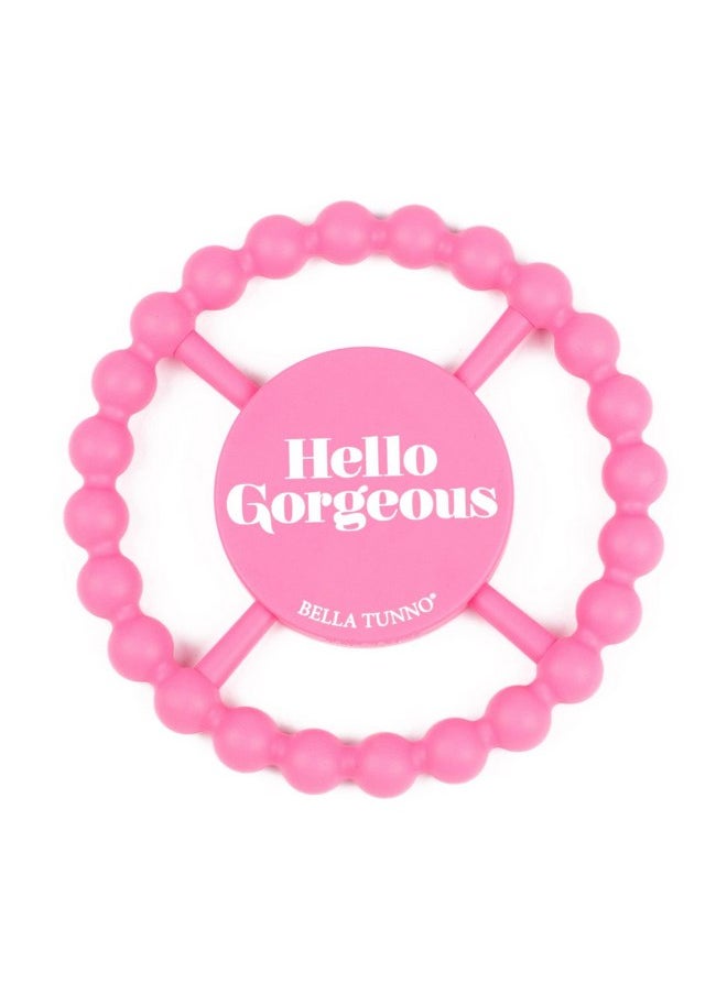 بيلا تونو مجموعة من قطعتين من Bella Tunno Happy Teether - لعبة عضاضة ناعمة وسهلة الإمساك للأطفال، حلقة عضاضة من السيليكون للمساعدة في تهدئة اللثة، غير سامة وخالية من مادة BPA، رائعة/رائعة  - Image 2