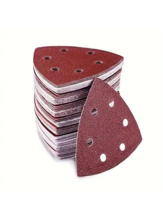 20 قطعة من مجموعة وسادات الصنفرة المثلثة ذات شبكة 120 مع ساندر الفأر ذو 6 فتحات للطحن والتشطيب - Image 2