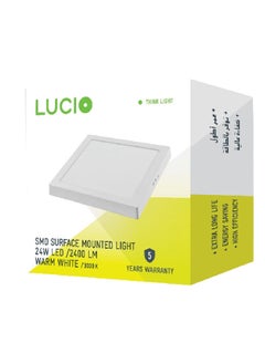 Lucio 3000K 24W Square Surface LED Panel Light Warm White 30.8 x 31.2 x 4.6 cm SM37D-24W-3000K  - Image 1