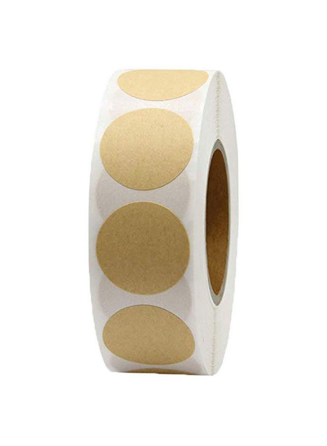 Citihomy 500PCS Kraft Circle Stickers Dot Stickers, 1.5 Inch Round Blank Garage Sale Price Stickers Kraft Coding Tag Labels Brown Natural Envelope Seals for Home Classroom Jam Canning Jar Labels (Brown) - Image 2
