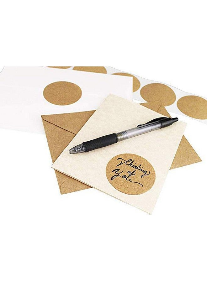 Citihomy 500PCS Kraft Circle Stickers Dot Stickers, 1.5 Inch Round Blank Garage Sale Price Stickers Kraft Coding Tag Labels Brown Natural Envelope Seals for Home Classroom Jam Canning Jar Labels (Brown) - Image 4
