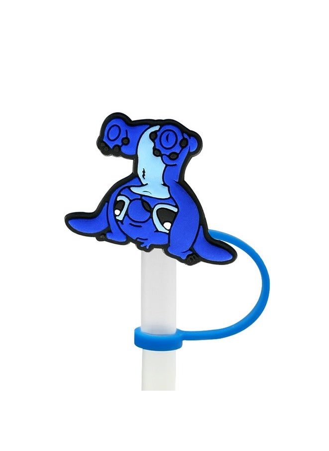 8Pcs/Set Straw Covers Cap for Stanley Cup 30&40 Oz,Lilo & Stitch Silicone Straw Topper,with Handle 10mm 0.4in Dust-Proof Reusable Straw Tips Lids(Lilo & Stitch②)