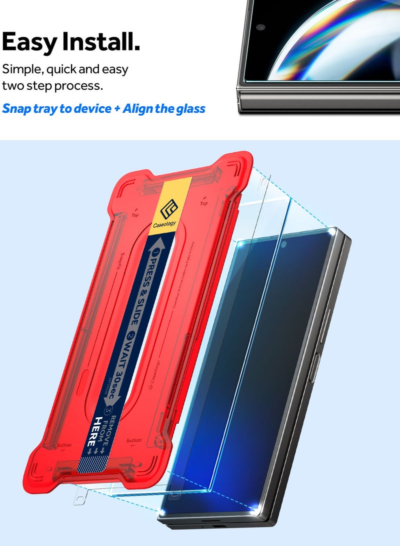 Caseology حماية شاشة زجاجية مقسّاة لجهاز سامسونج جالكسي Z Fold 6 مع صينية تركيب سهلة - [عبوة 2] - Image 3