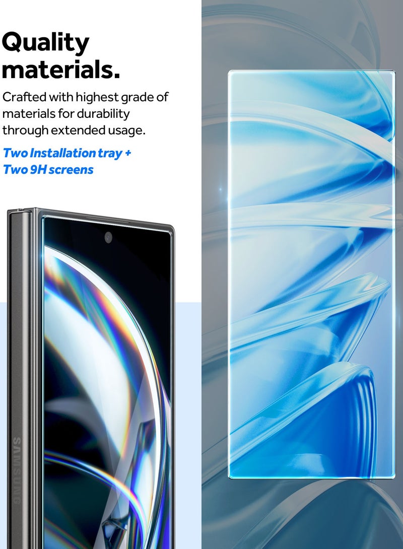 Caseology حماية شاشة زجاجية مقسّاة لجهاز سامسونج جالكسي Z Fold 6 مع صينية تركيب سهلة - [عبوة 2] - Image 4