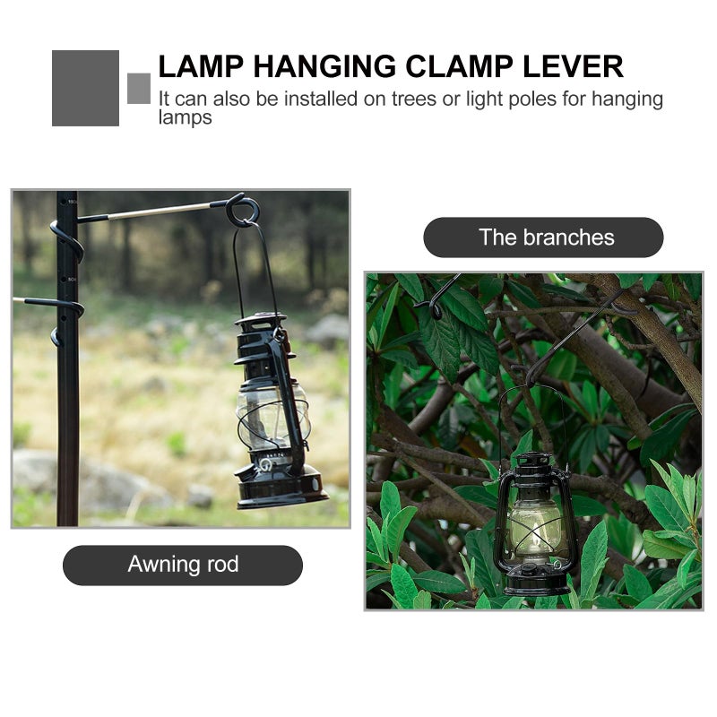 Stainless Steel Portable Lantern Hanger Hook For Camping Tent Light Holder Outdoor Accessories - Image 4