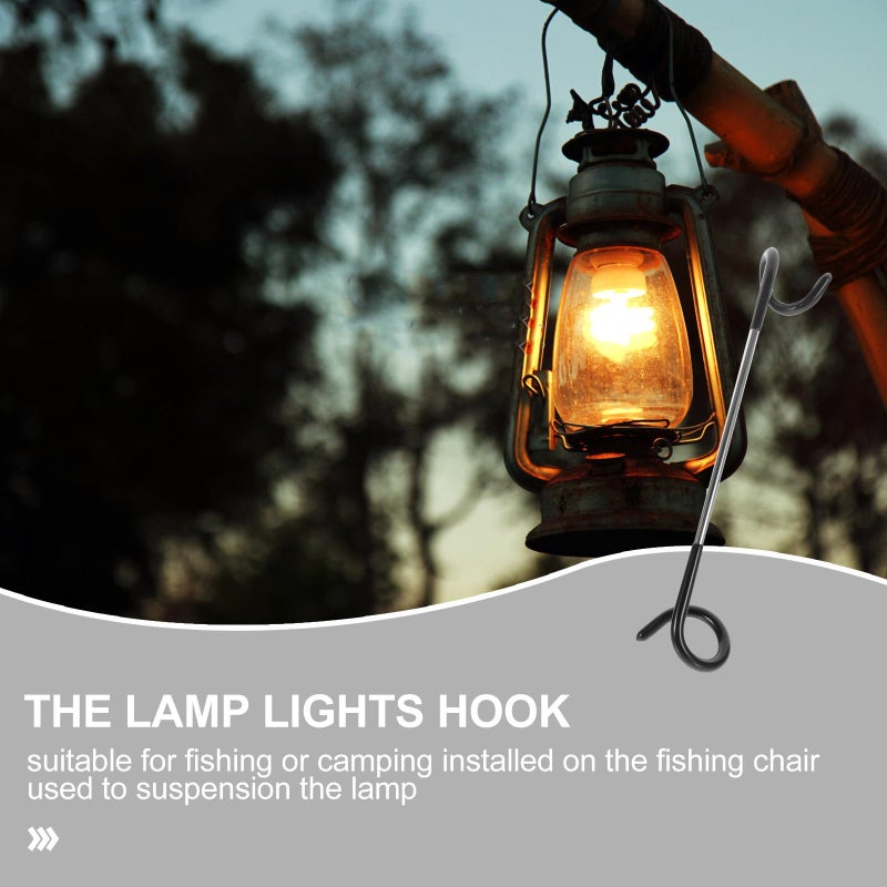 Stainless Steel Portable Lantern Hanger Hook For Camping Tent Light Holder Outdoor Accessories - Image 5