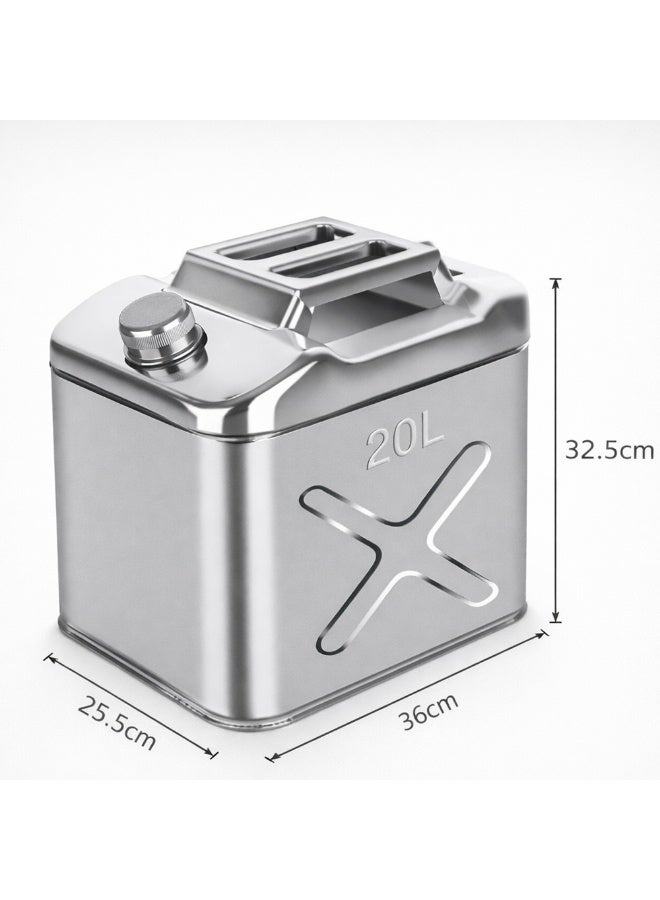 Manful Military Metal Jerry Can 20L Silver For Cars, Jeeps & Other Vehicles - Image 4