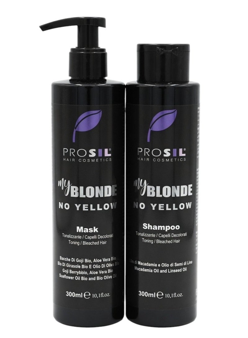 Shampoo 300 ml and Conditioner 300 ml Violet Anti Yellow and for Color Treated Hair