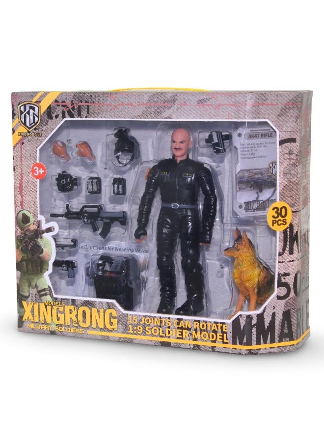 Xingrong Military Soldiers  – Black (30 Pieces) - Image 1