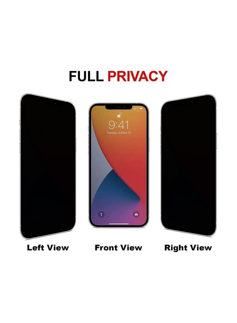 واقي شاشة الخصوصية ELMO3EZZ iPhone 11 Pro Max مضاد للتجسس من الزجاج المقسى 9H صلابة مقاوم للخدش وخالي من الفقاعات وزجاج مضاد للتجسس لهاتف iPhone 11 Pro Ma (أسود) - Image 2