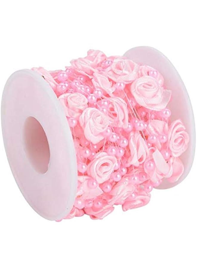 Arabest 33 Feet Pearl Garland,  Rose Beads Garland Chain Plastic Bead Roll Artificial Pearls Strands Chain for Wedding Decoration(Pink) - Image 3