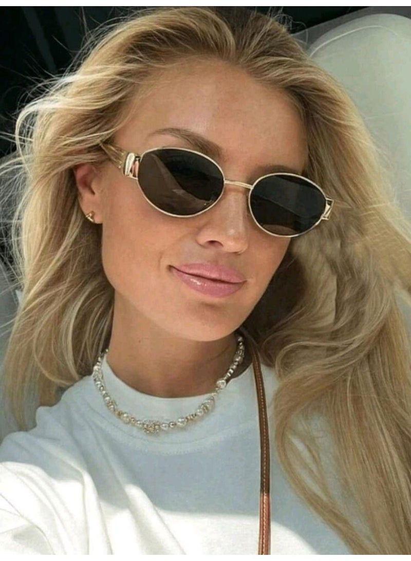 شي إن 2pc Women's Oval Frame Metal - Image 5