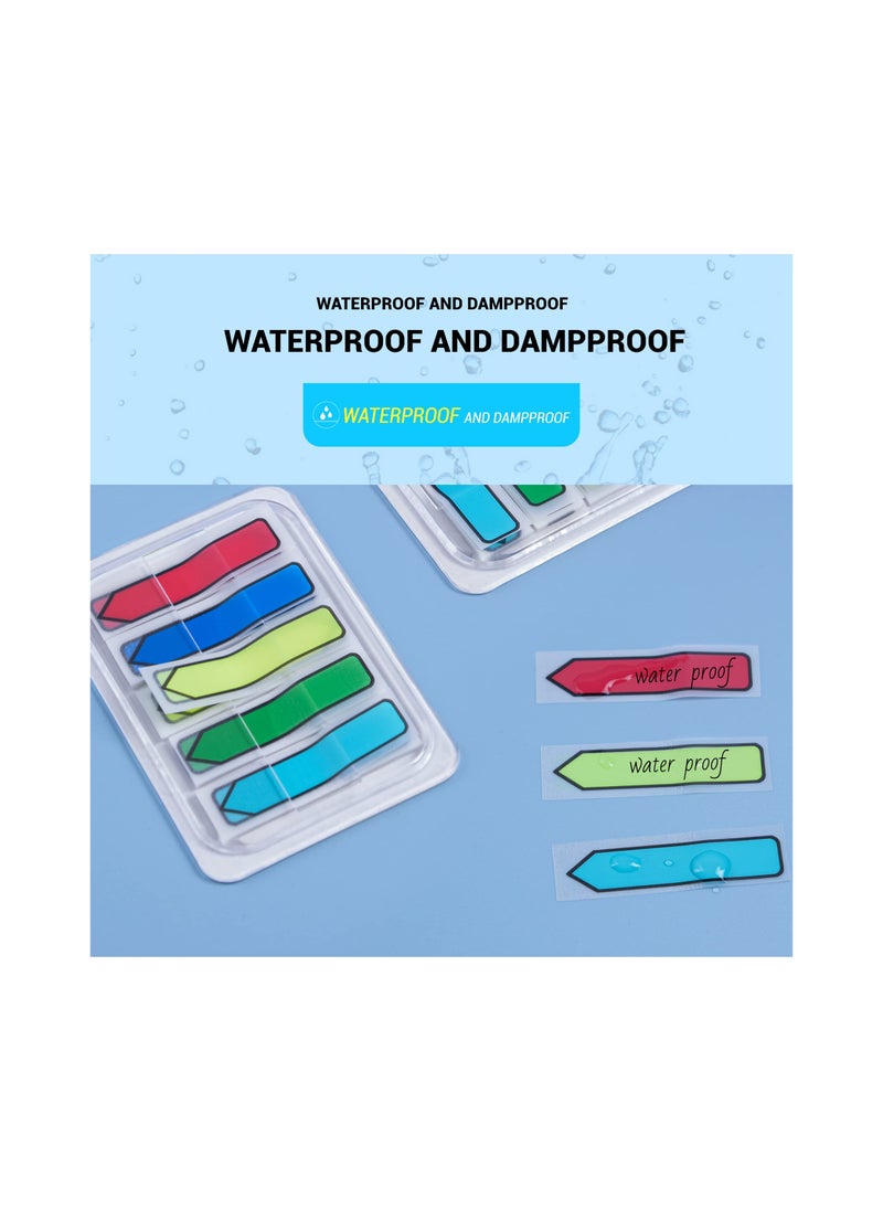 Generic - Colored Sticky Tabs and Transparent Sticky Notes - Fluorescent Index Tab Stickers for Notebooks, Self-Adhesive Arrow Flag Tabs, Pop-up Page Flags (6 Pack) for Easy Organization. - Image 1
