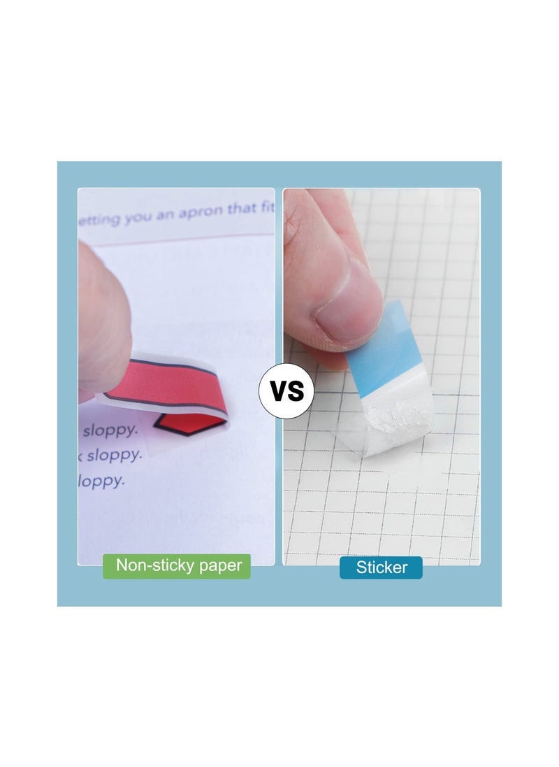 Generic - Colored Sticky Tabs and Transparent Sticky Notes - Fluorescent Index Tab Stickers for Notebooks, Self-Adhesive Arrow Flag Tabs, Pop-up Page Flags (6 Pack) for Easy Organization. - Image 1