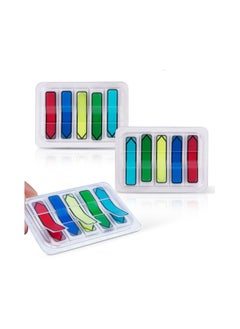 Colored Sticky Tabs and Transparent Sticky Notes - Fluorescent Index Tab Stickers for Notebooks, Self-Adhesive Arrow Flag Tabs, Pop-up Page Flags (6 Pack) for Easy Organization.