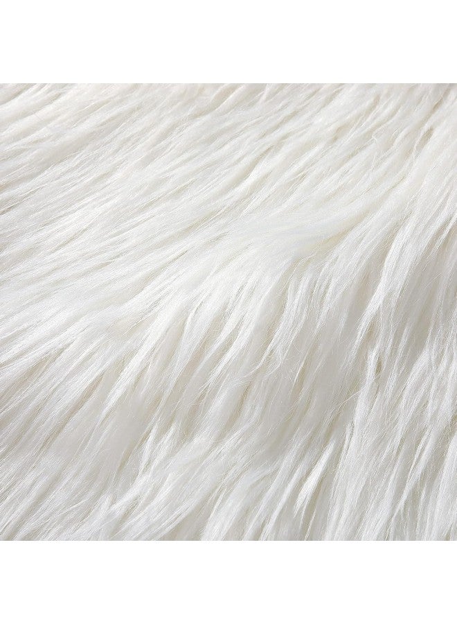CottonFry قماش فرو الأغنام الاصطناعي من كوتونفراي | لوازم الحرف، الأزياء، الزينة (31x60) (أبيض) - Image 1