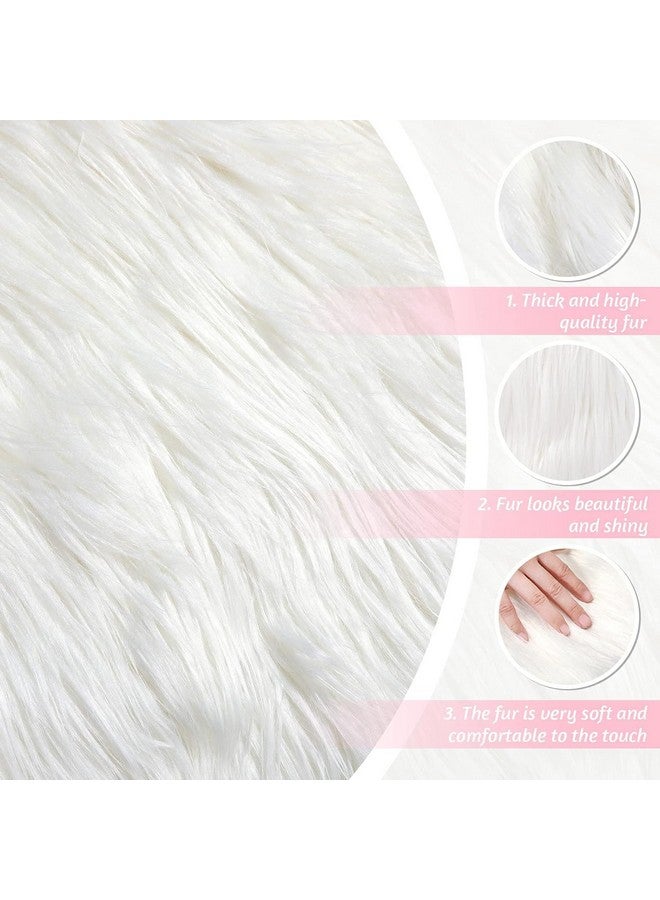CottonFry قماش فرو الأغنام الاصطناعي من كوتونفراي | لوازم الحرف، الأزياء، الزينة (31x60) (أبيض) - Image 5