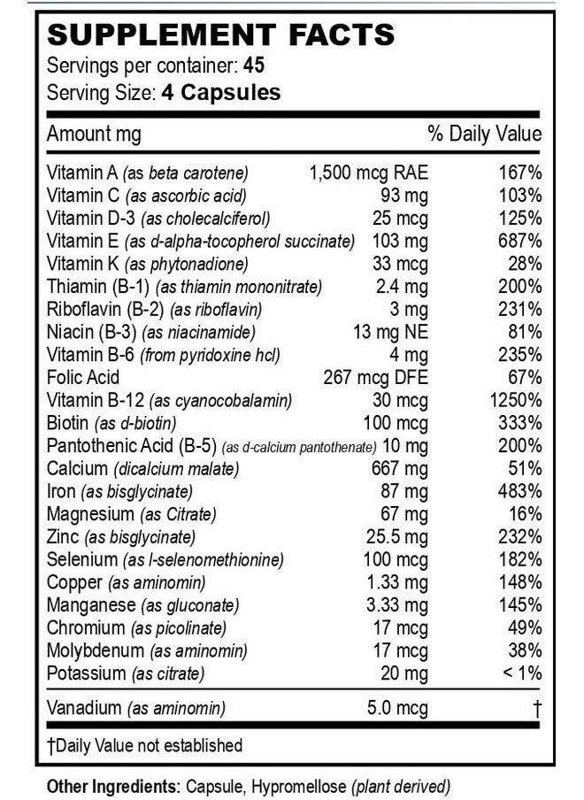 Vita4Life Bariatric Multivitamins Multi Plus Formula (180 Count)  - Image 3
