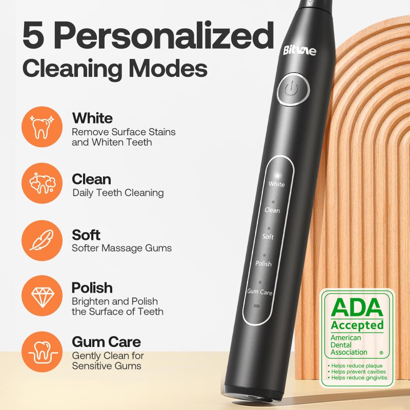 Bitvae Water Dental Flosser Teeth Picks - Cordless Portable Flosser for Teeth, 5 Modes Sonic Electric Toothbrush, Upgraded Water Dental flosser Pick - Image 4