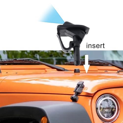 Briny River 2Pcs Windshield Washer Nozzle Wiper Spray Replacement Part 55156728AB Compatible with Jeep Wrangler JK 2002-2012 TJ 2002-2006 Black - Image 4