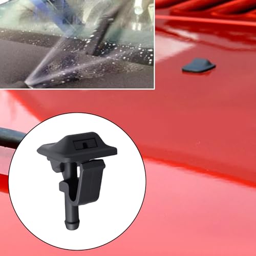 Briny River 2Pcs Windshield Washer Nozzle Wiper Spray Replacement Part 55156728AB Compatible with Jeep Wrangler JK 2002-2012 TJ 2002-2006 Black - Image 3