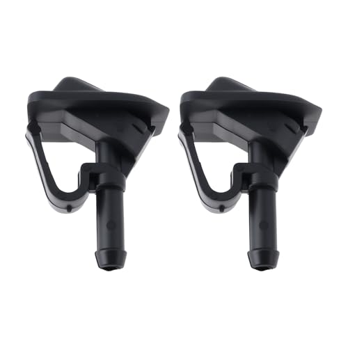 Briny River 2Pcs Windshield Washer Nozzle Wiper Spray Replacement Part 55156728AB Compatible with Jeep Wrangler JK 2002-2012 TJ 2002-2006 Black - Image 1