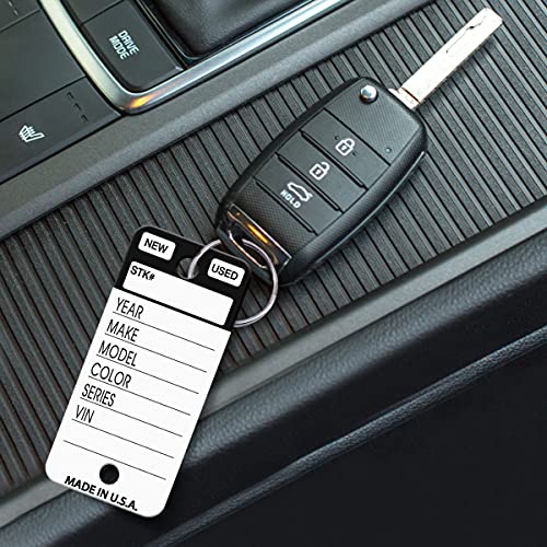 Versa-Tags 250 Tear-Proof Vinyl Poly Car Key Tags with Split Rings Included and Two Markers Heavy-Duty Write-On Design (Black) - Image 5