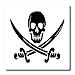 3DROSE 3dRose ht_130871_1 Pirate Skull and Crossblades Iron on Heat Transfer, 8 by 8-Inch  - Image 2