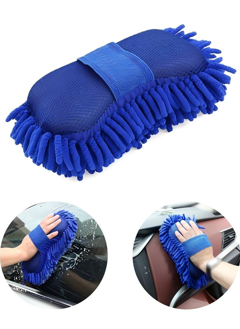 Nakhl 16pcs Car Wash Cleaning Tools Kit with Bag ，Car Detailing Brush Set， Wash Mitt Sponge Towels Tire Brush Window Scraper Duster Complete Interior Car Care Kit  - Image 2