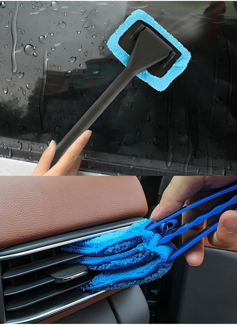 Nakhl 16pcs Car Wash Cleaning Tools Kit with Bag ，Car Detailing Brush Set， Wash Mitt Sponge Towels Tire Brush Window Scraper Duster Complete Interior Car Care Kit  - Image 3