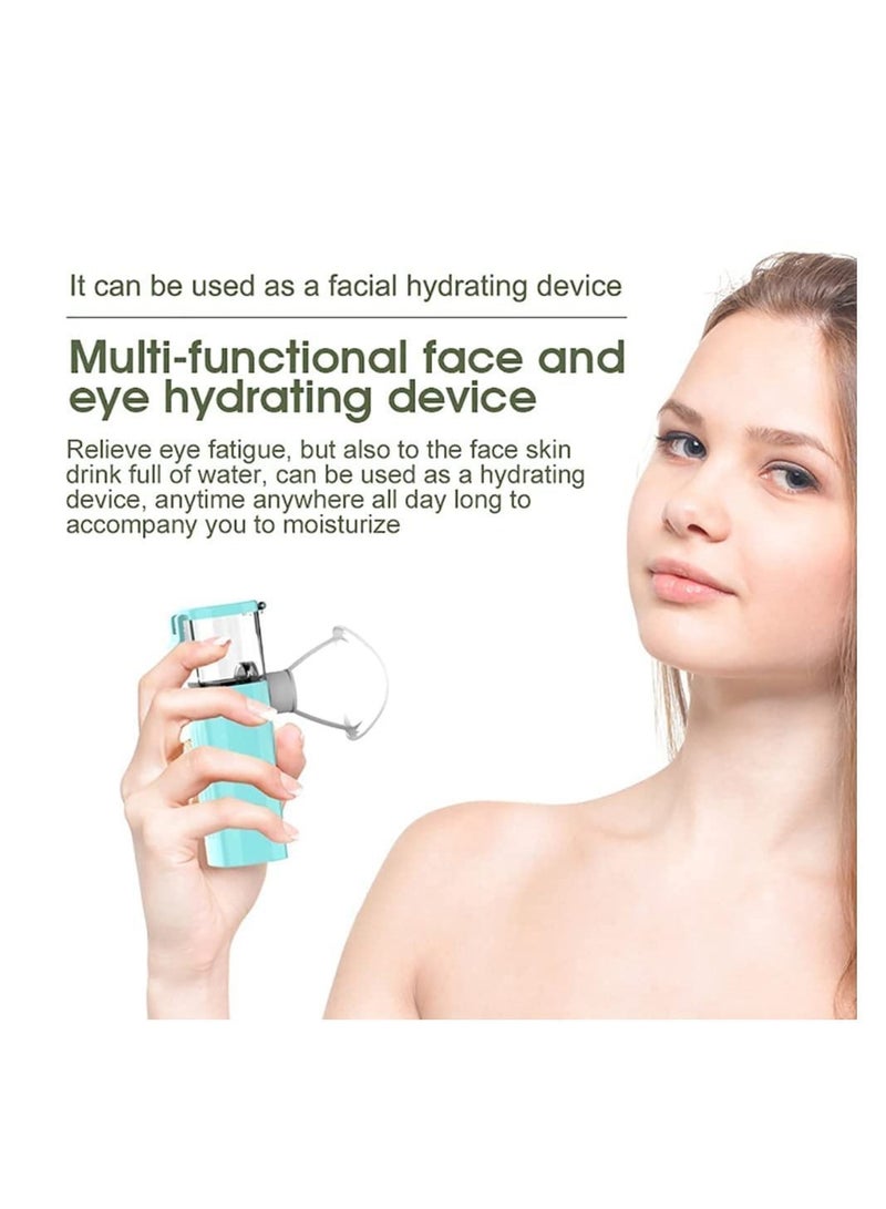 نيبمينينت Nano Facial Mist, Face and Eye Mist 2 in 1, Rechargeable Portable Personal Hydration Device for Care (Blue) - Image 5