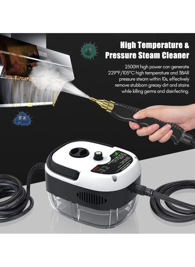 DubaiGallery 2500W Multipurpose Steam Cleaner – Handheld High-Pressure Steamer with 6 Gears, 1.2L Water Tank, Portable Powerful Steam Cleaning for Floors, Tiles, Grout, Couch & More (US Plug 110V) - Image 3