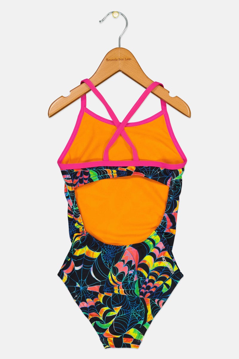 ZOGGS Kids Girl Abstract Print One Piece Swimsuit, Multicolor - Image 2