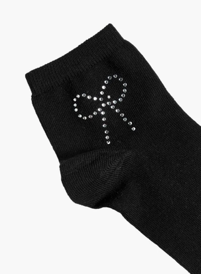 Celeste MULTICOLOR Pack of 2 Ankle Length Cotton Socks for Women | Best Price UAE