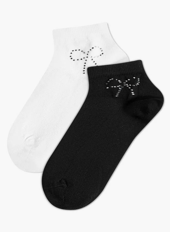 Celeste Pack of 2 Ankle Length Cotton Socks